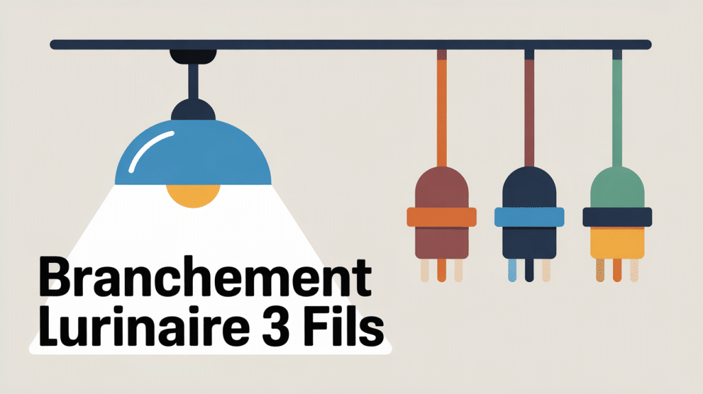 Schéma branchement luminaire 3 fils selon normes