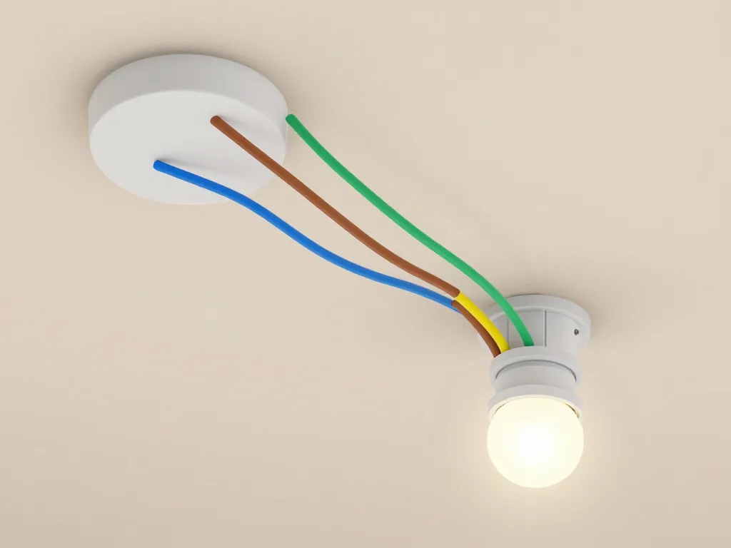 Diagramme explicatif branchement luminaire 3 fils