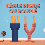 Illustration cable rigide ou souple pour installation électrique domestique