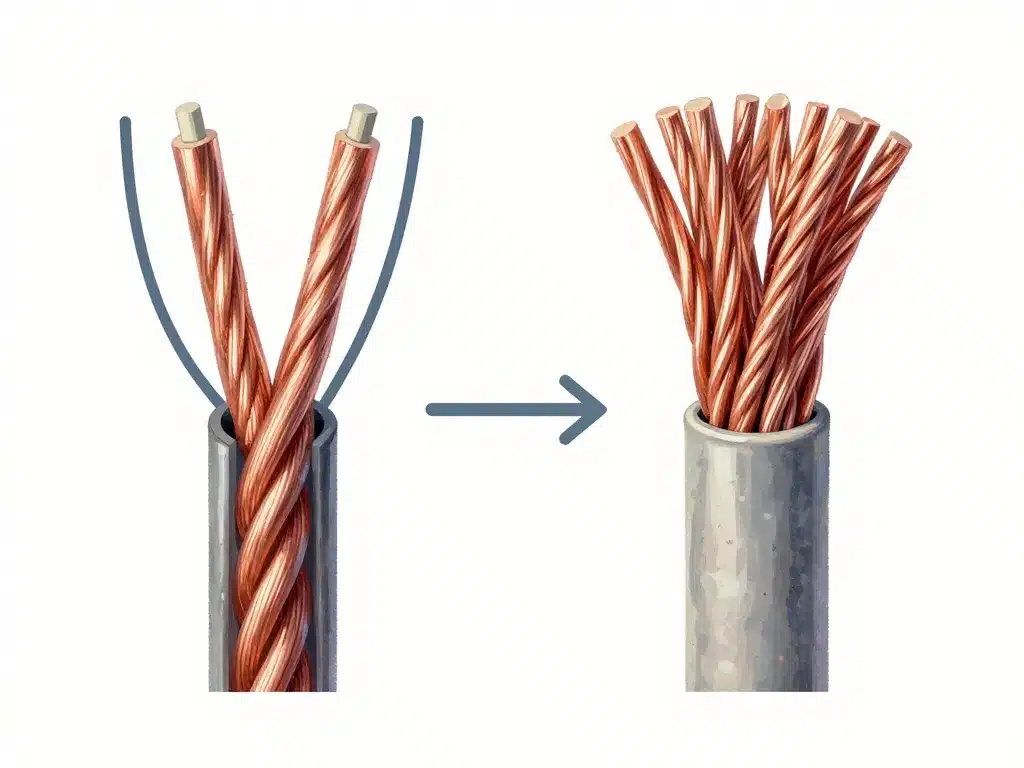 Schéma technique cable rigide ou souple structure interne