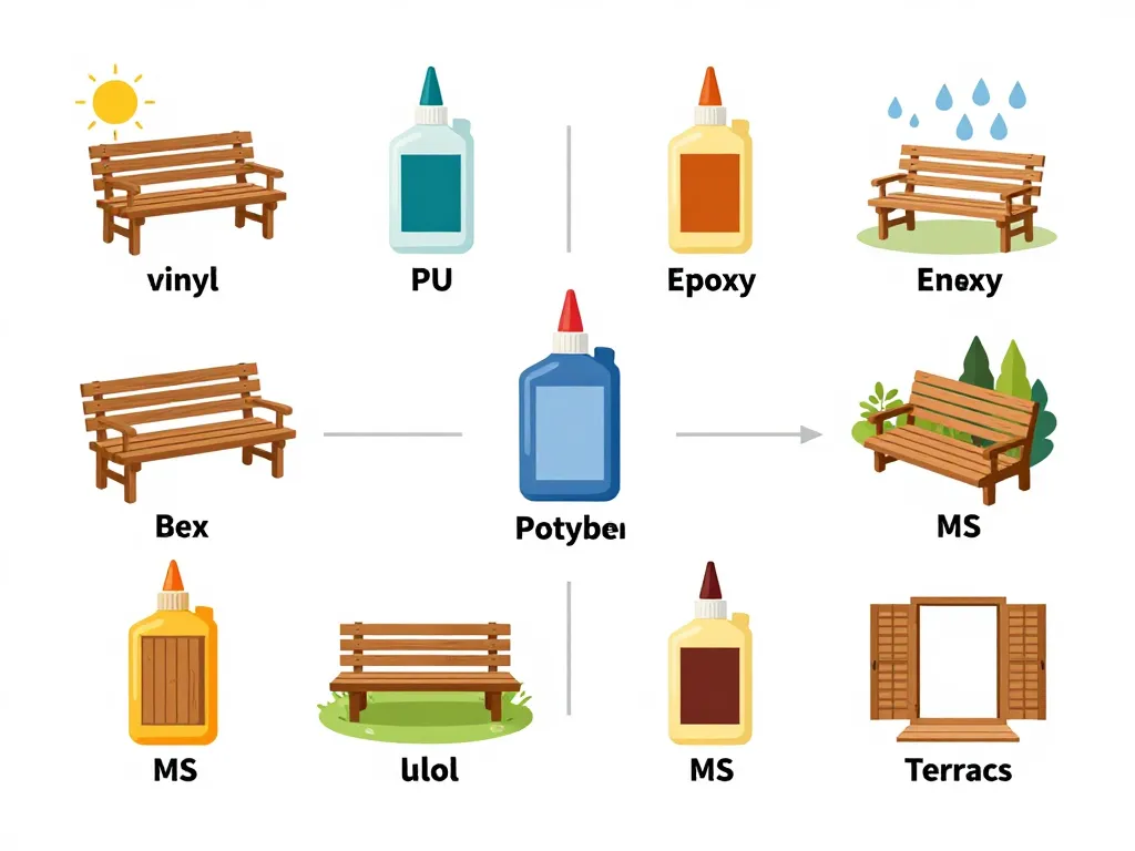 diagramme types colle pour bois exterieur et usages