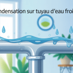 condensation tuyau eau froide sur canalisation dans maison