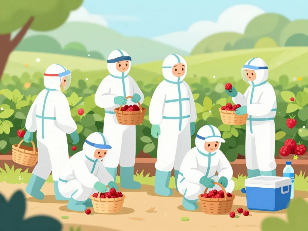 Accessoires vêtements cueillette framboise confortable