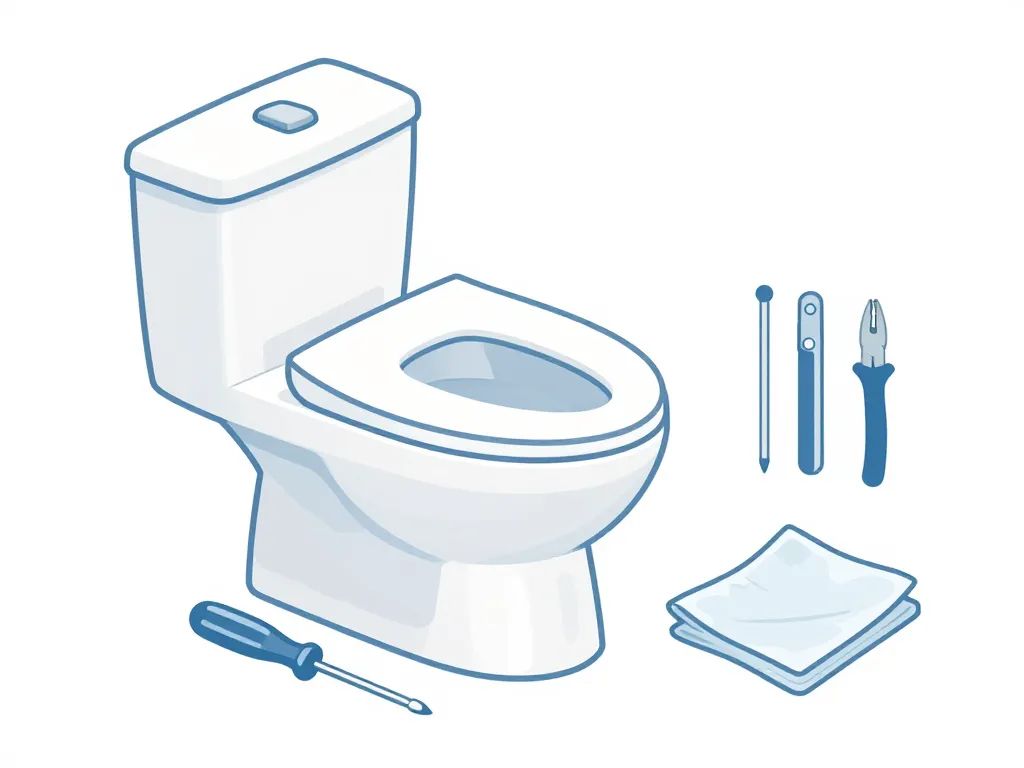 diagramme démonter chasse d'eau bouton poussoir outils