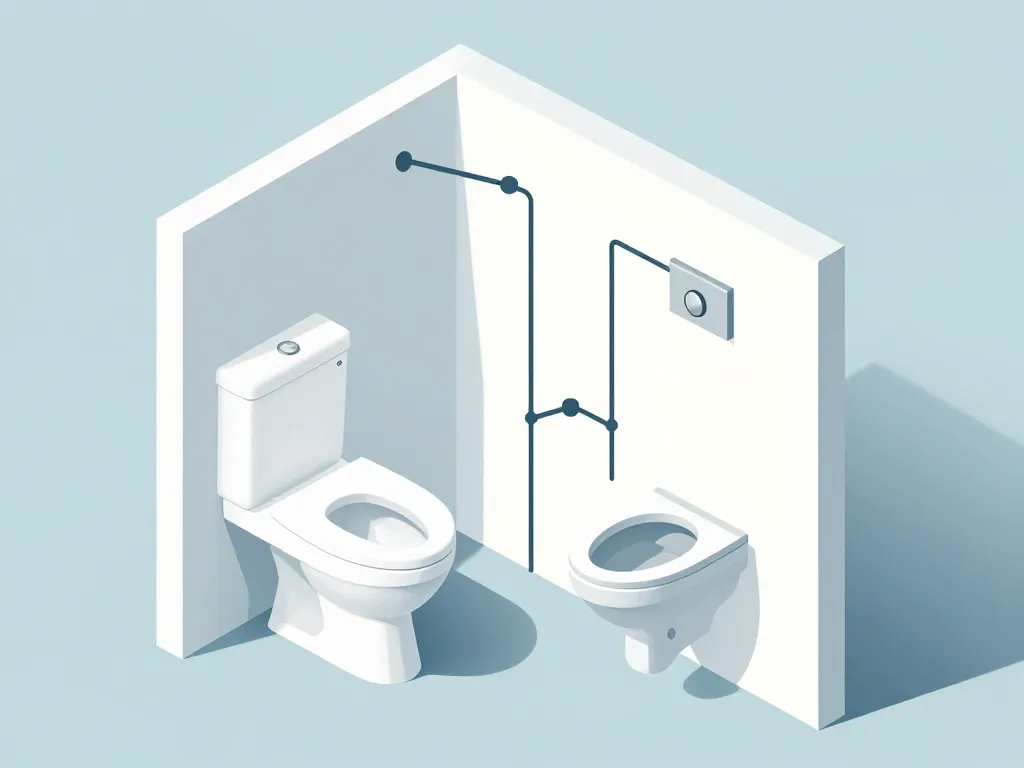 illustration configuration pente diamètre évacuation wc