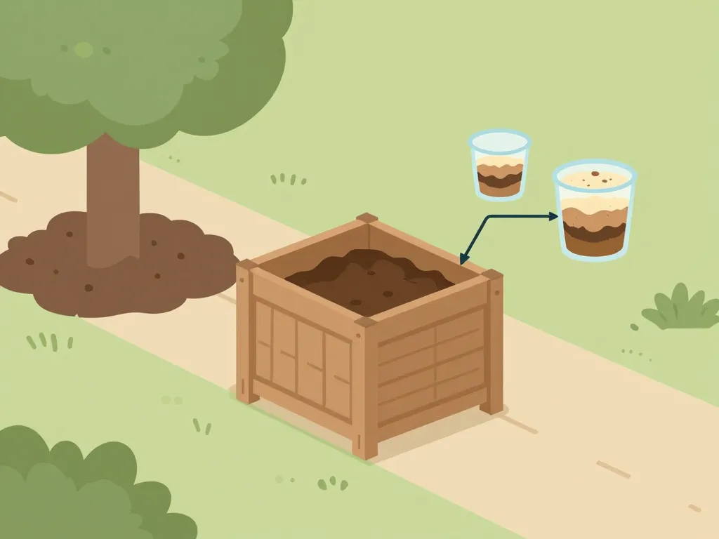 Emplacement optimal composteur en bois jardin