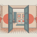isolation phonique mur mitoyen faible épaisseur illustration vectorielle appartement