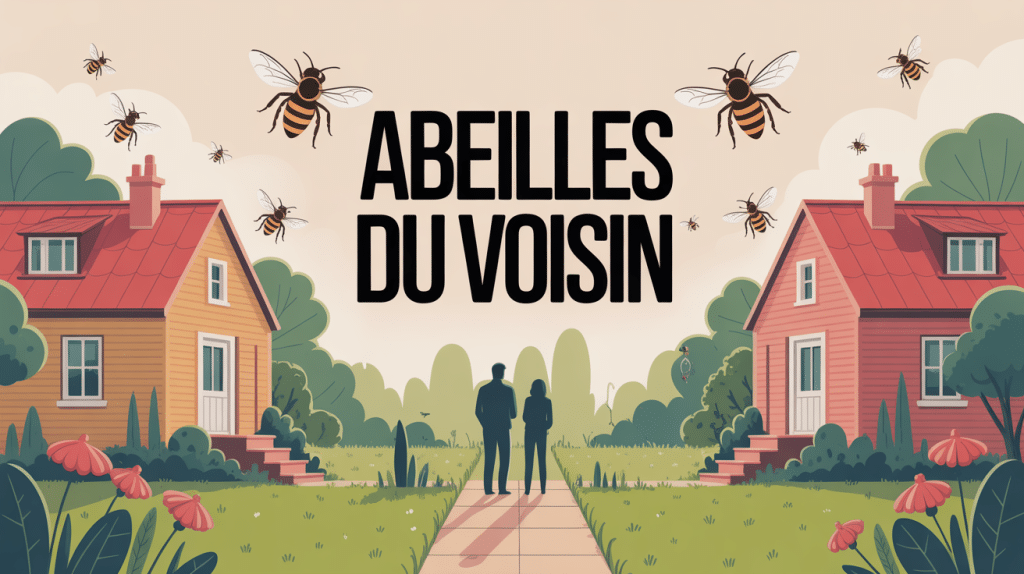 je suis envahi par les abeilles de mon voisin illustration conflit voisinage