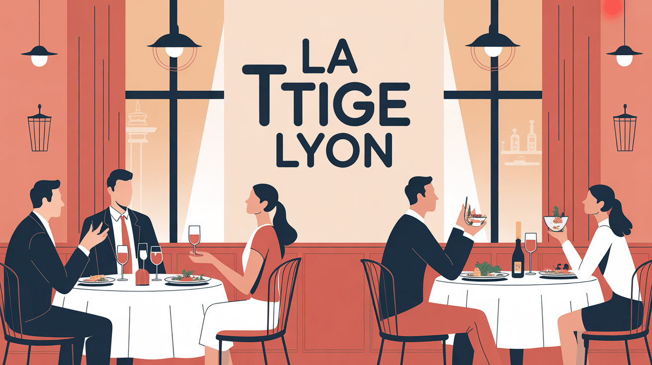 Illustration vectorielle La Tige Lyon ambiance conviviale