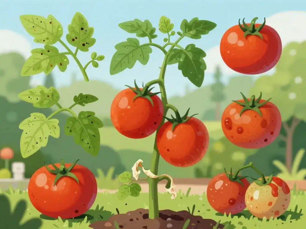 maladies de la tomate photos feuilles et fruits atteints