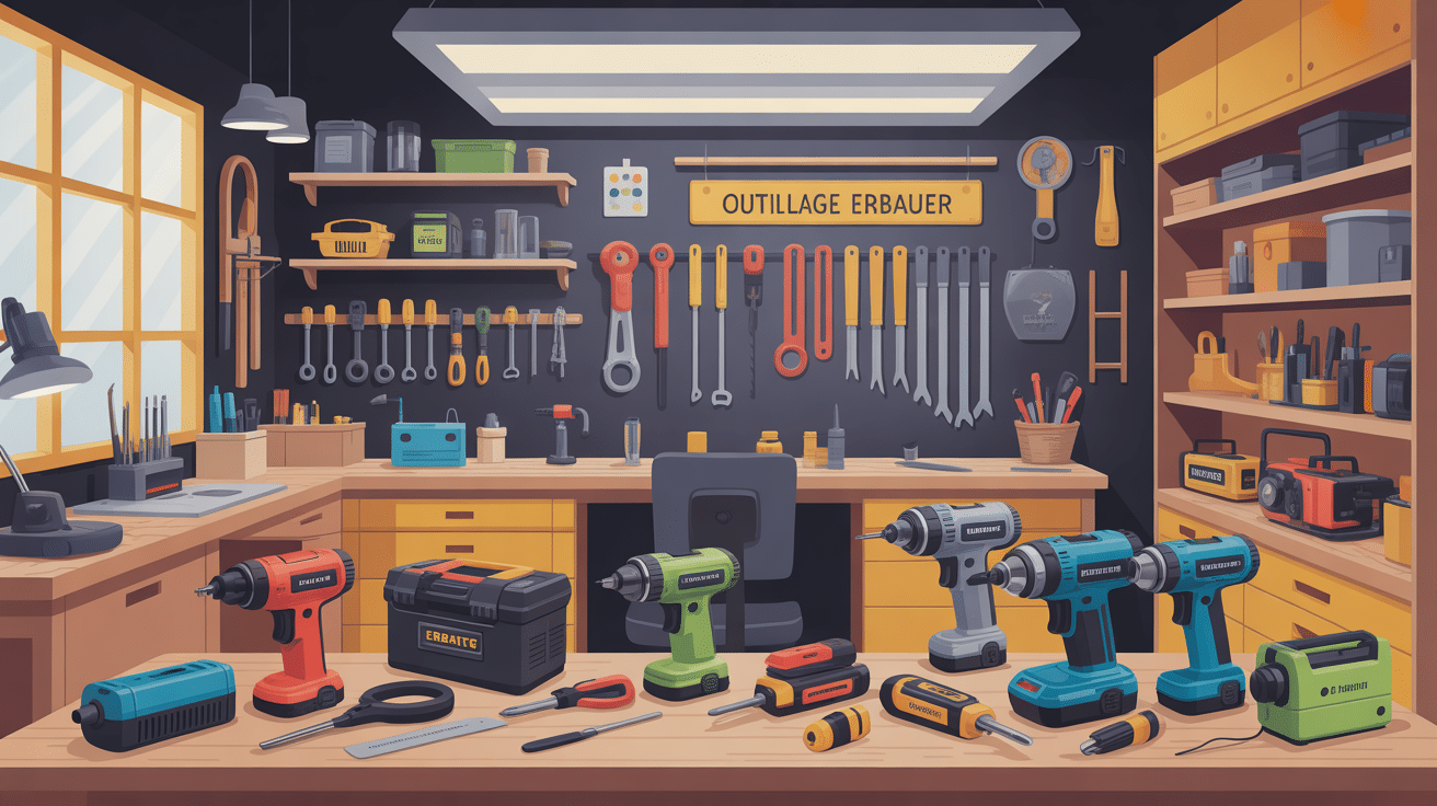 Illustration outillage électroportatif marque Erbauer