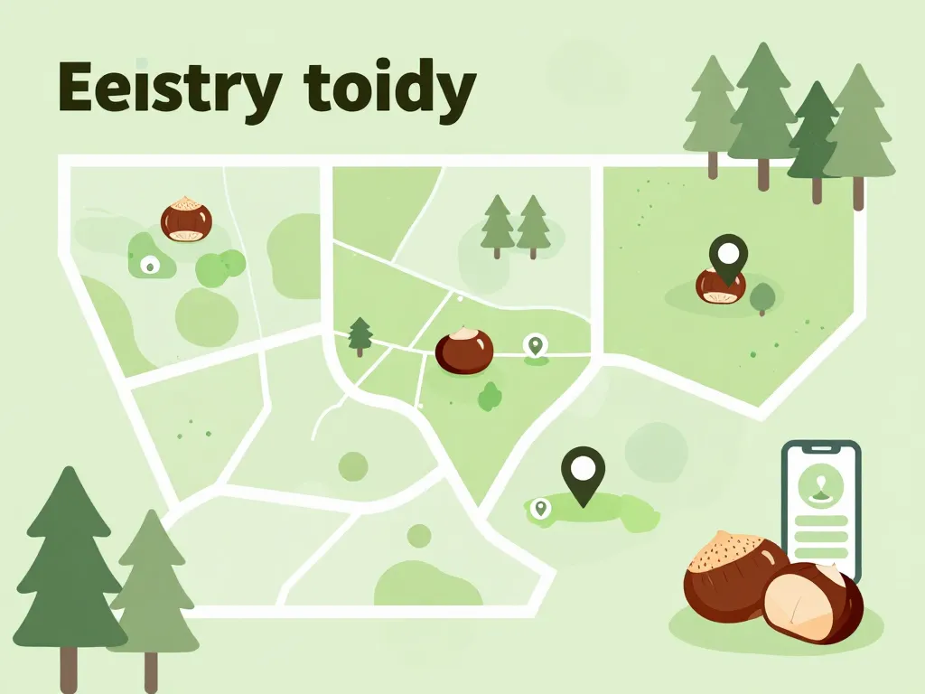 Carte et repérage pour où ramasser des châtaignes autour de moi