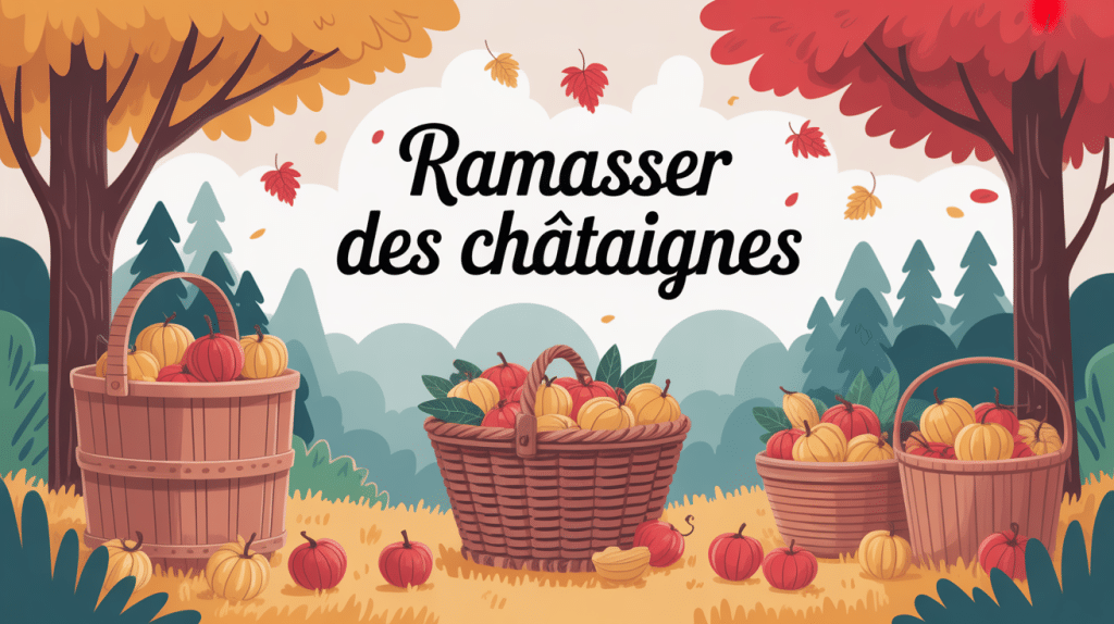 Forêt automnale illustrant où ramasser des châtaignes autour de moi