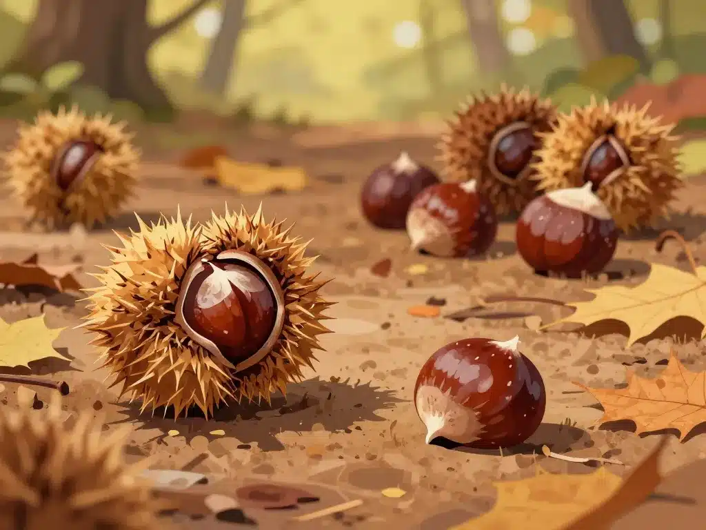 Saison et qualité pour où ramasser des châtaignes autour de moi