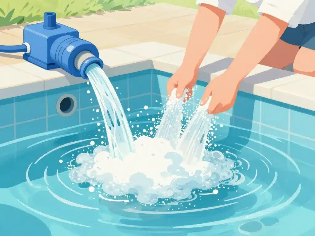 traitement choc pas de trace de chlore sur bandelette