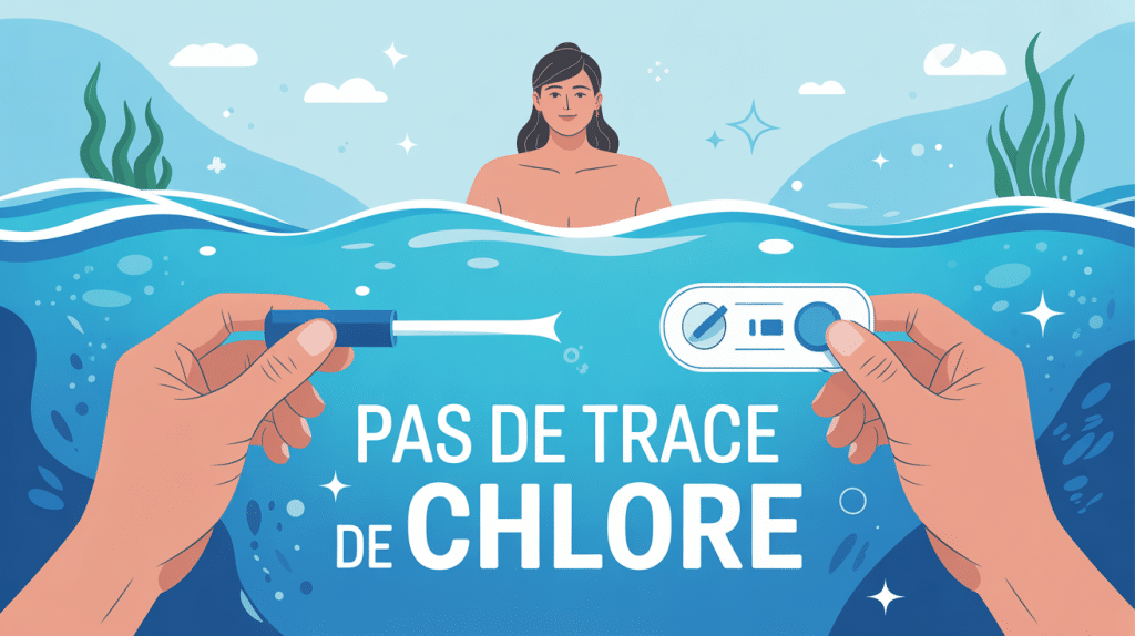 diagnostic pas de trace de chlore sur bandelette piscine