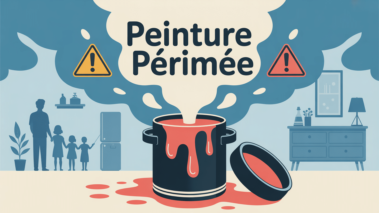 Illustration peinture périmée danger précaution domestique