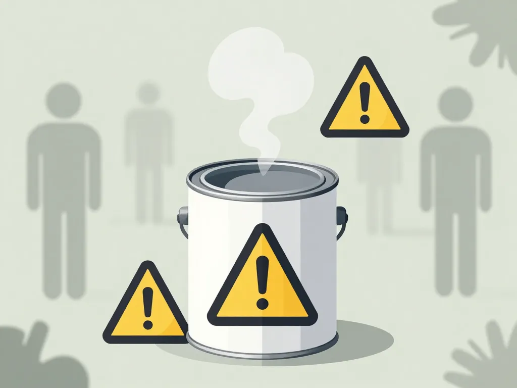 Image peinture périmée danger vapeurs symbole alerte
