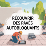 peut on recouvrir des pavés autobloquants illustration vectorielle rénovation extérieure