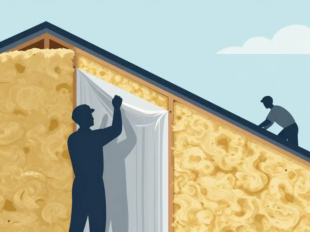 installation pare vapeur laine de verre membrane joint