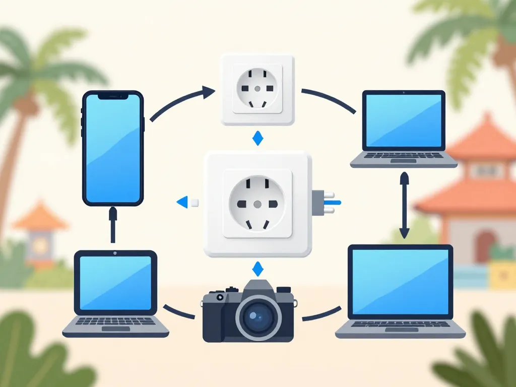 diagramme prises electriques bali et appareils