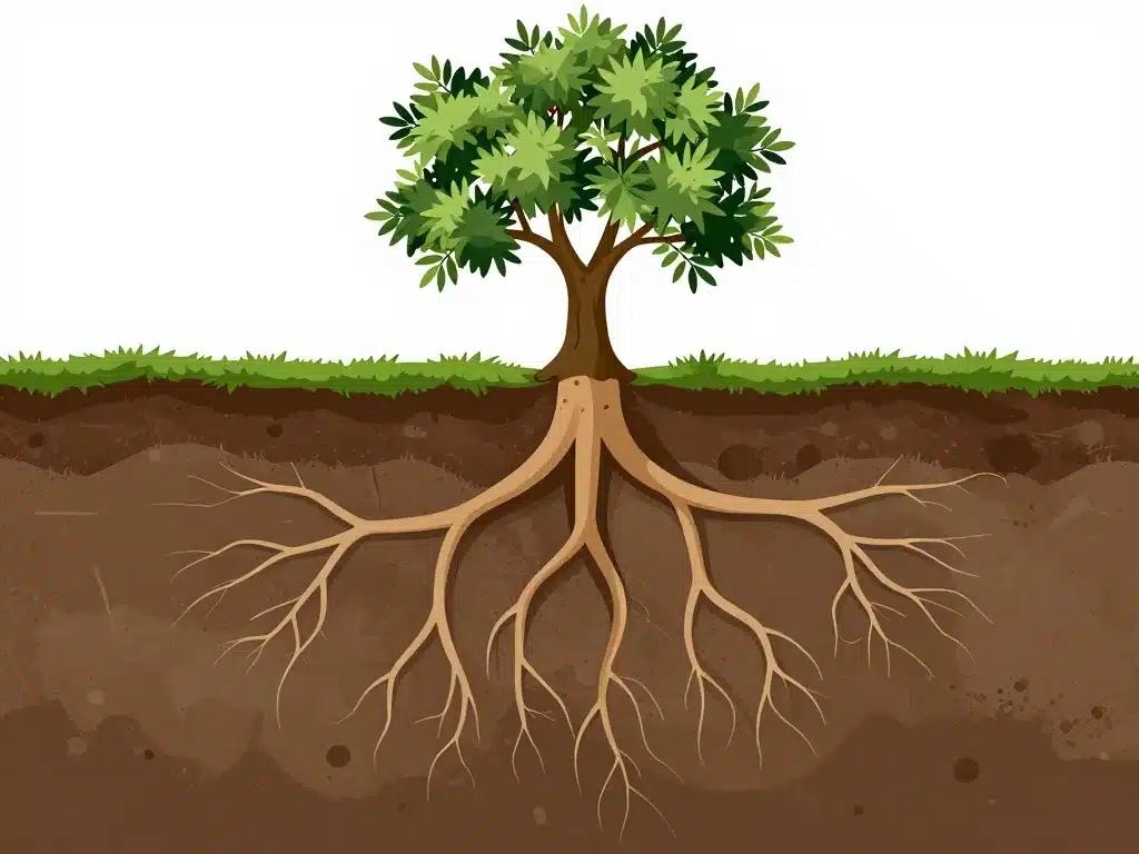 schéma racine olivier latérale et profonde