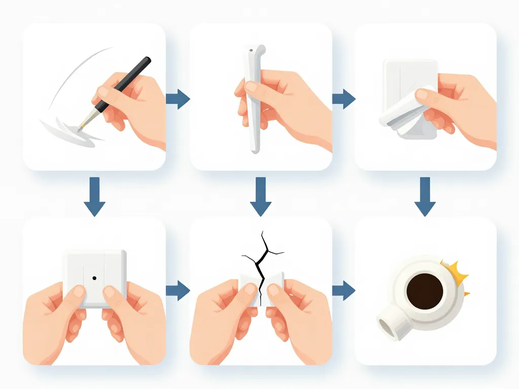 réparer du pvc blanc étapes rayure fissure trou