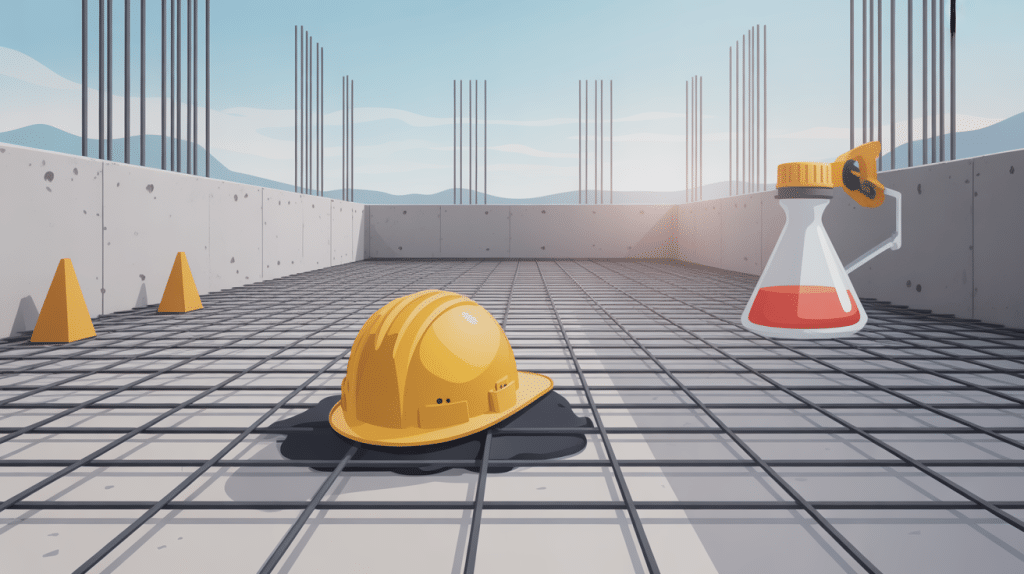 scellement chimique raté vue chantier béton fissuré goujons desserrés