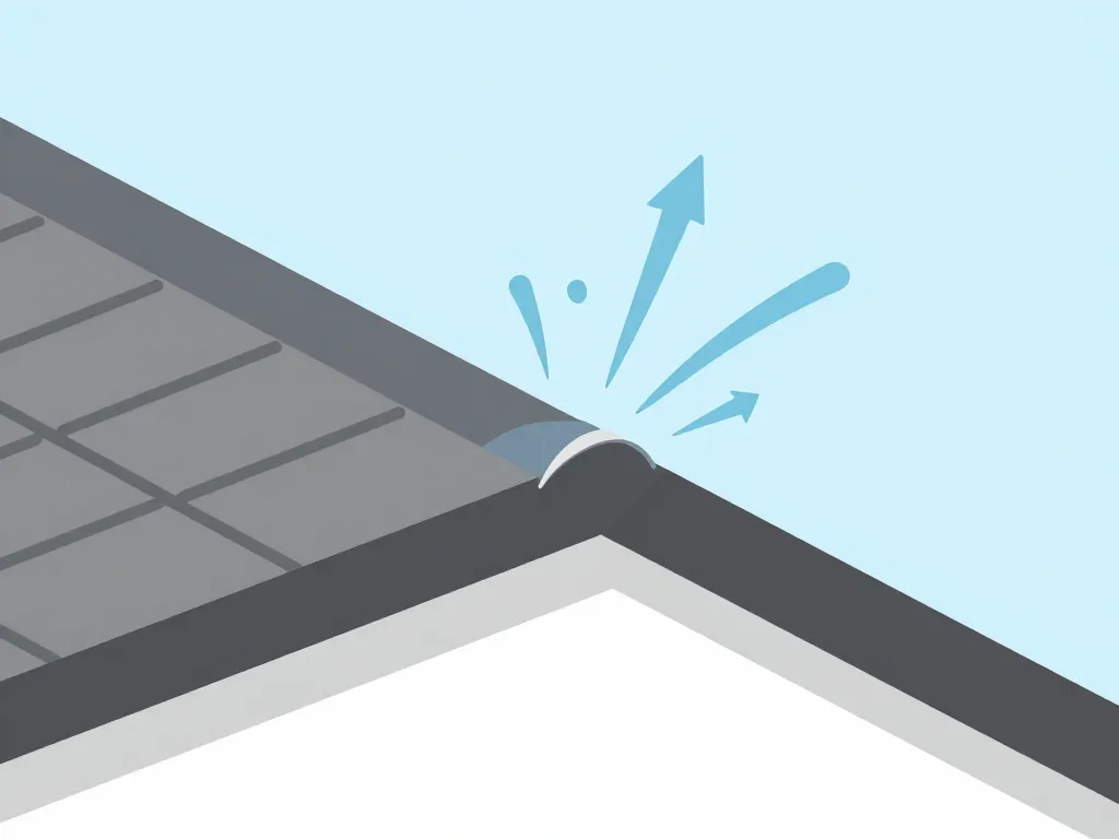 Schéma conceptuel solin mural évitant infiltration sur toiture