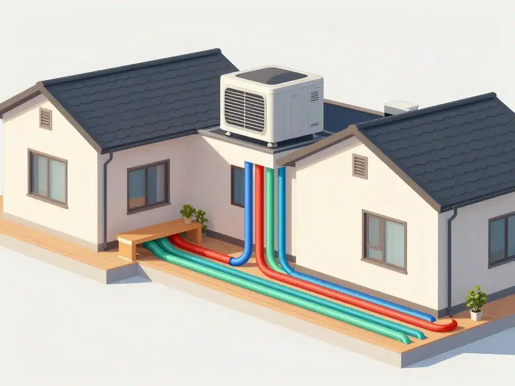 schema vmc double flux répartition bouches gaines