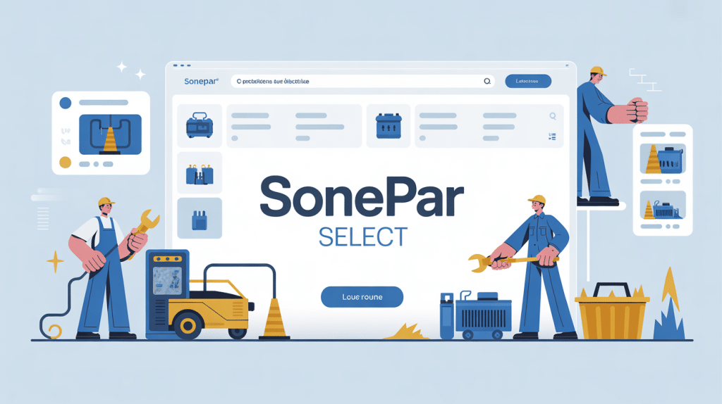 Interface de la plateforme sonepar select pour professionnels