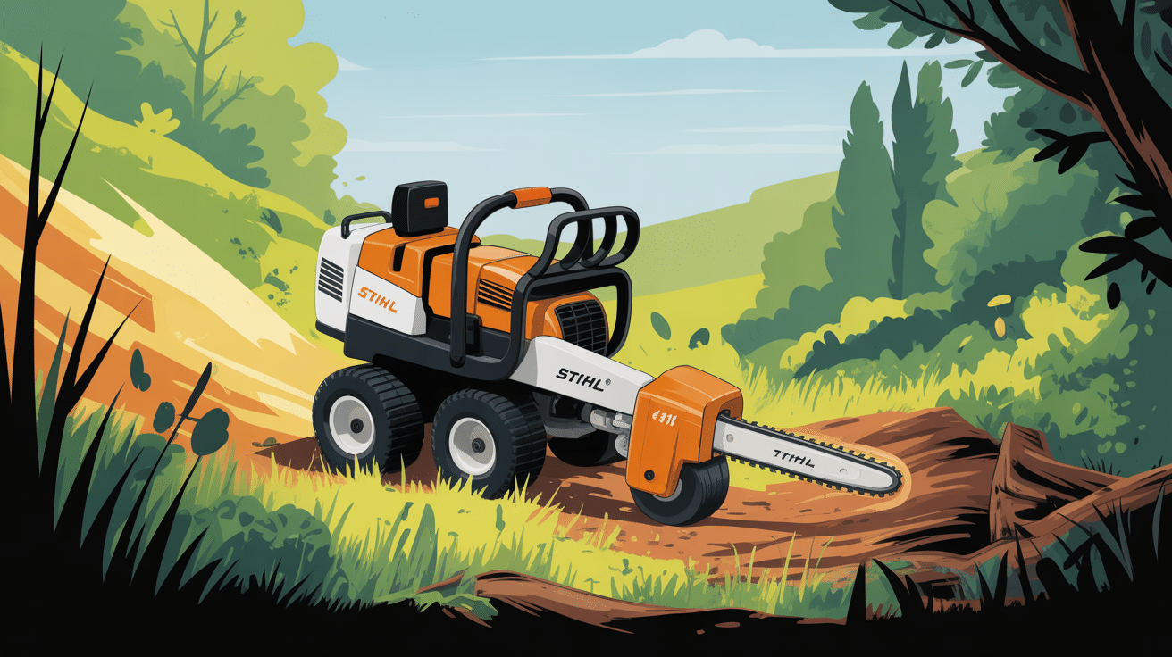 stihl fs 411 avis illustration débroussailleuse terrain dense