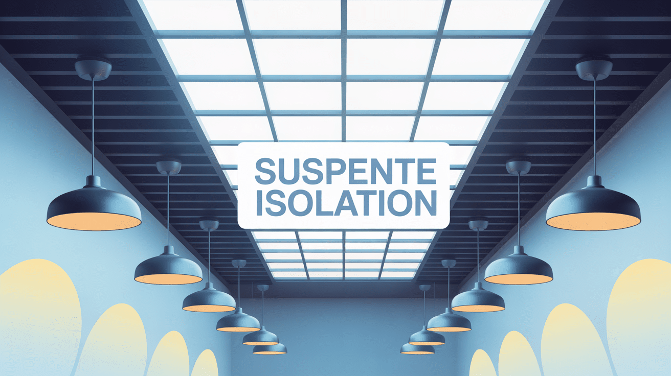 illustration suspente isolation plafond moderne