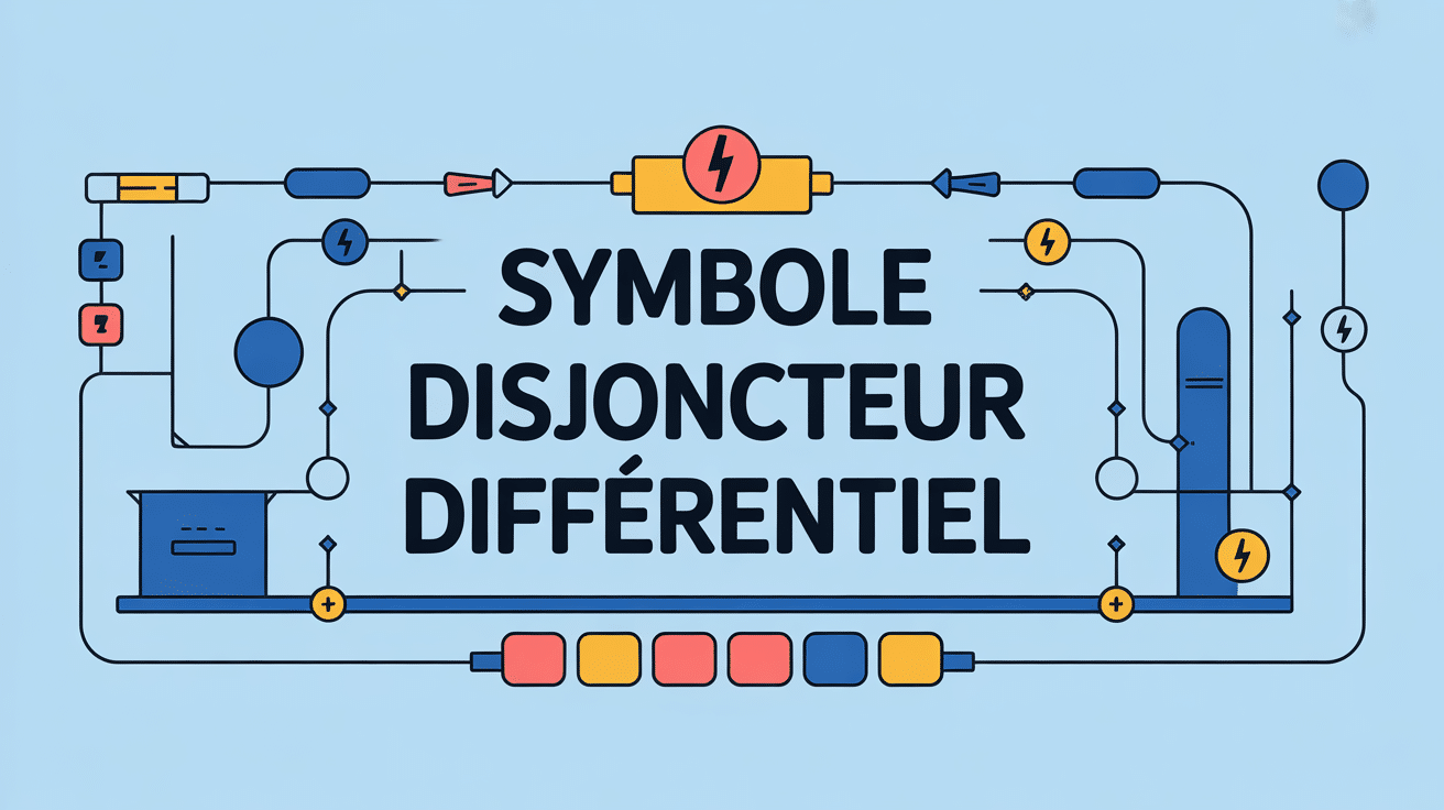 symbole disjoncteur différentiel sur schéma électrique moderne