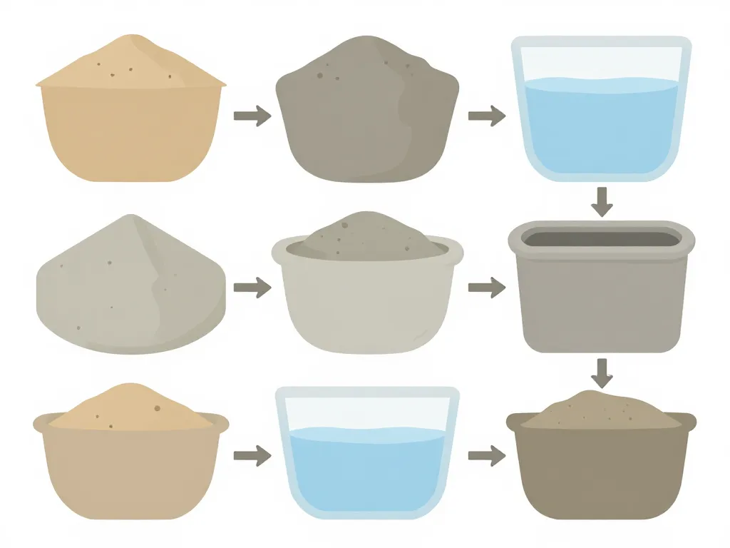 diagramme proportions tableau dosage mortier selon travaux