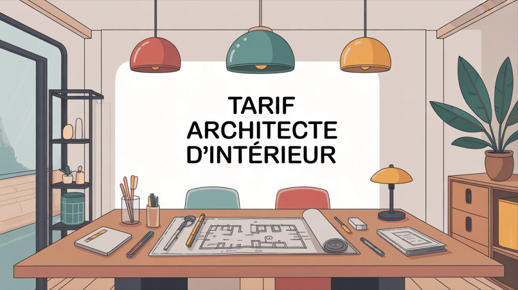 illustration moderne sur le tarif architecte d'intérieur
