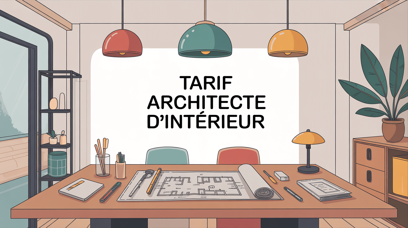 illustration moderne sur le tarif architecte d'intérieur