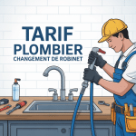 tarif plombier changement robinet plombier installant robinet neuf