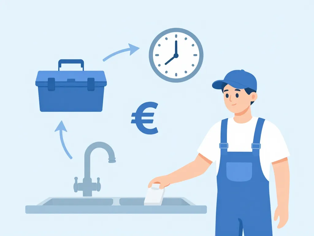 tarif plombier changement robinet diagramme coûts et main d'oeuvre