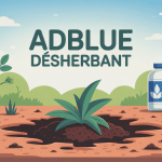 Illustration des dangers AdBlue désherbant, pollution et sol abîmé