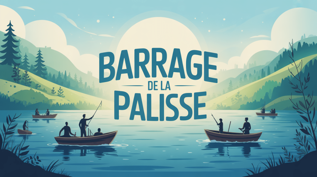 vue du barrage de la palisse panorama plan d'eau et nature