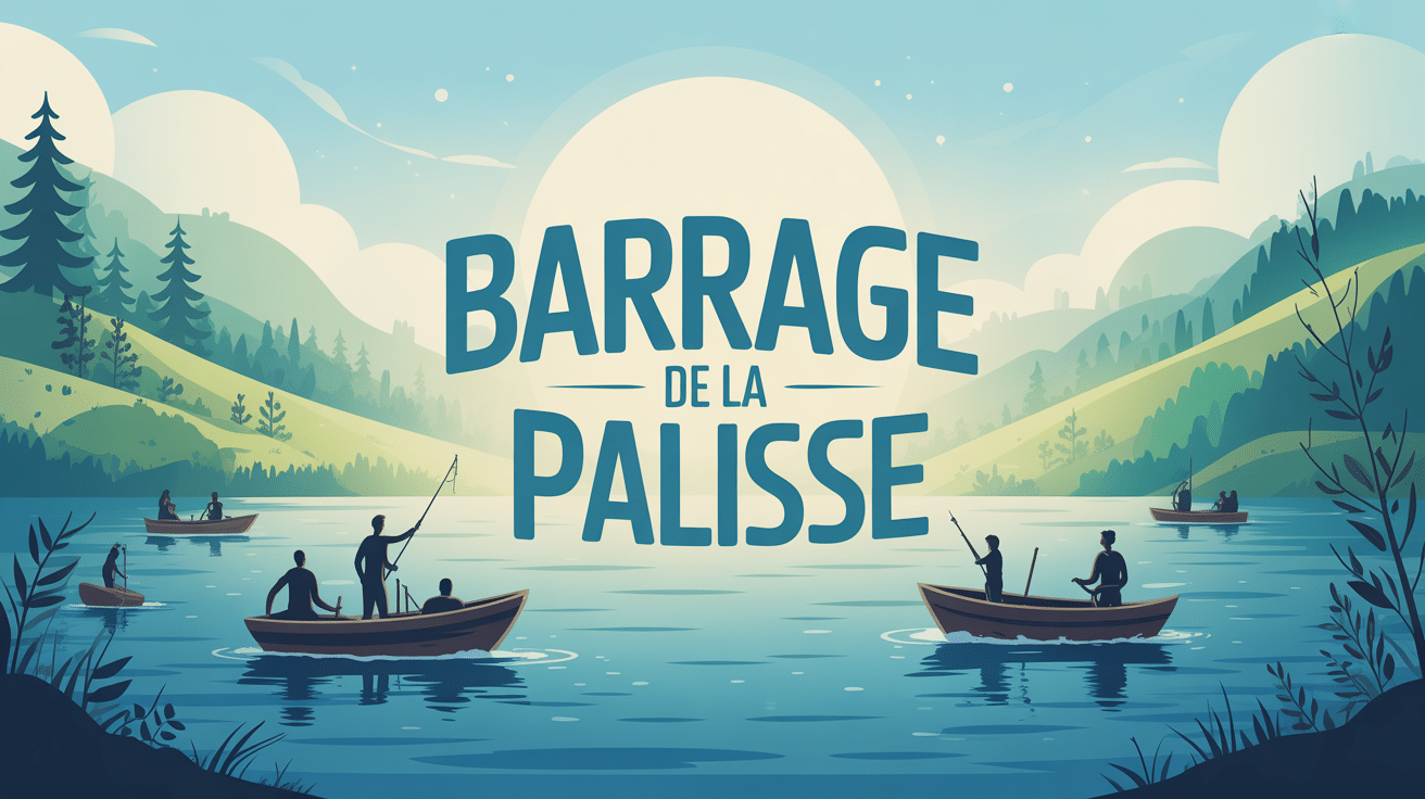 vue du barrage de la palisse panorama plan d'eau et nature