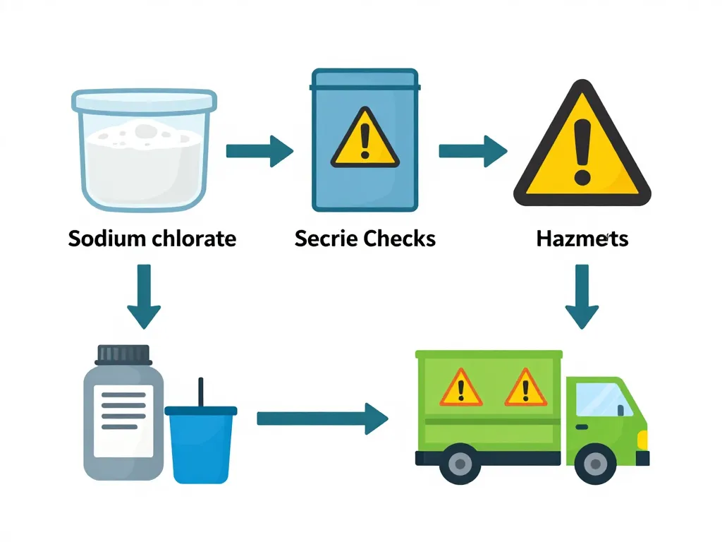 schéma étapes sécurité chlorate de soude pays autorisé