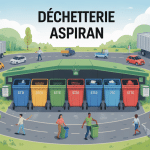 Illustration accès déchetterie aspiran
