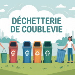 déchetterie coublevie accueil illustration bennes tri paysage