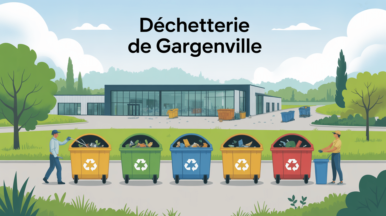 Vue stylisée gestion déchets déchetterie Gargenville