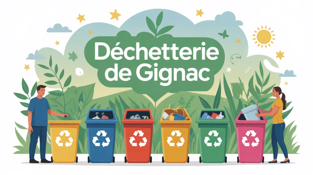 illustration déchetterie gignac tri recyclage