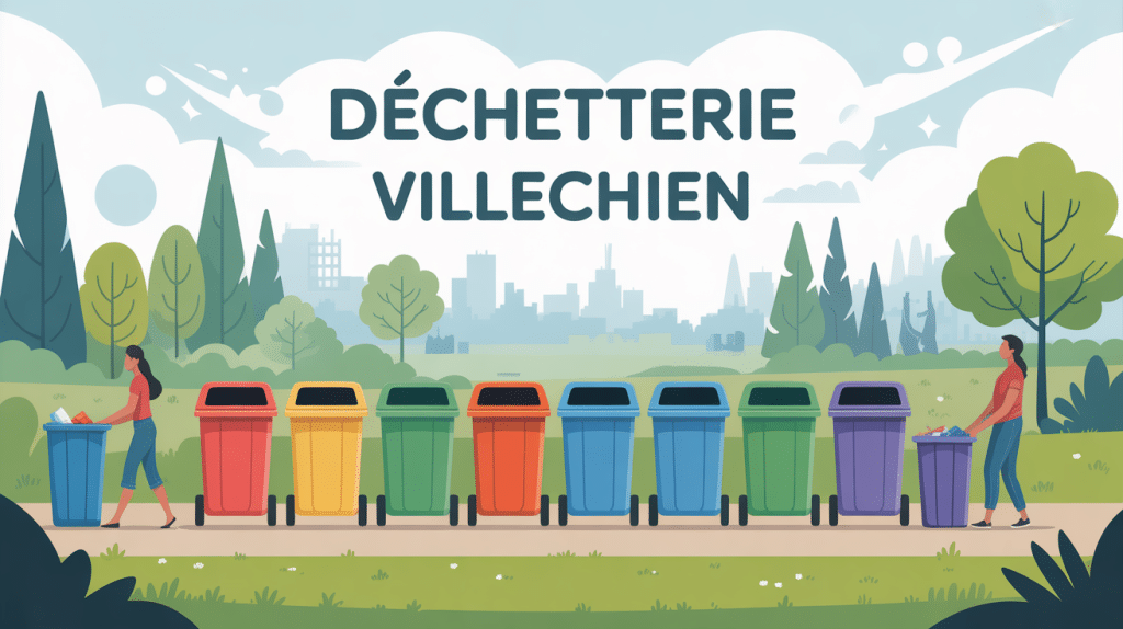 Vue globale déchetterie Villechien propre