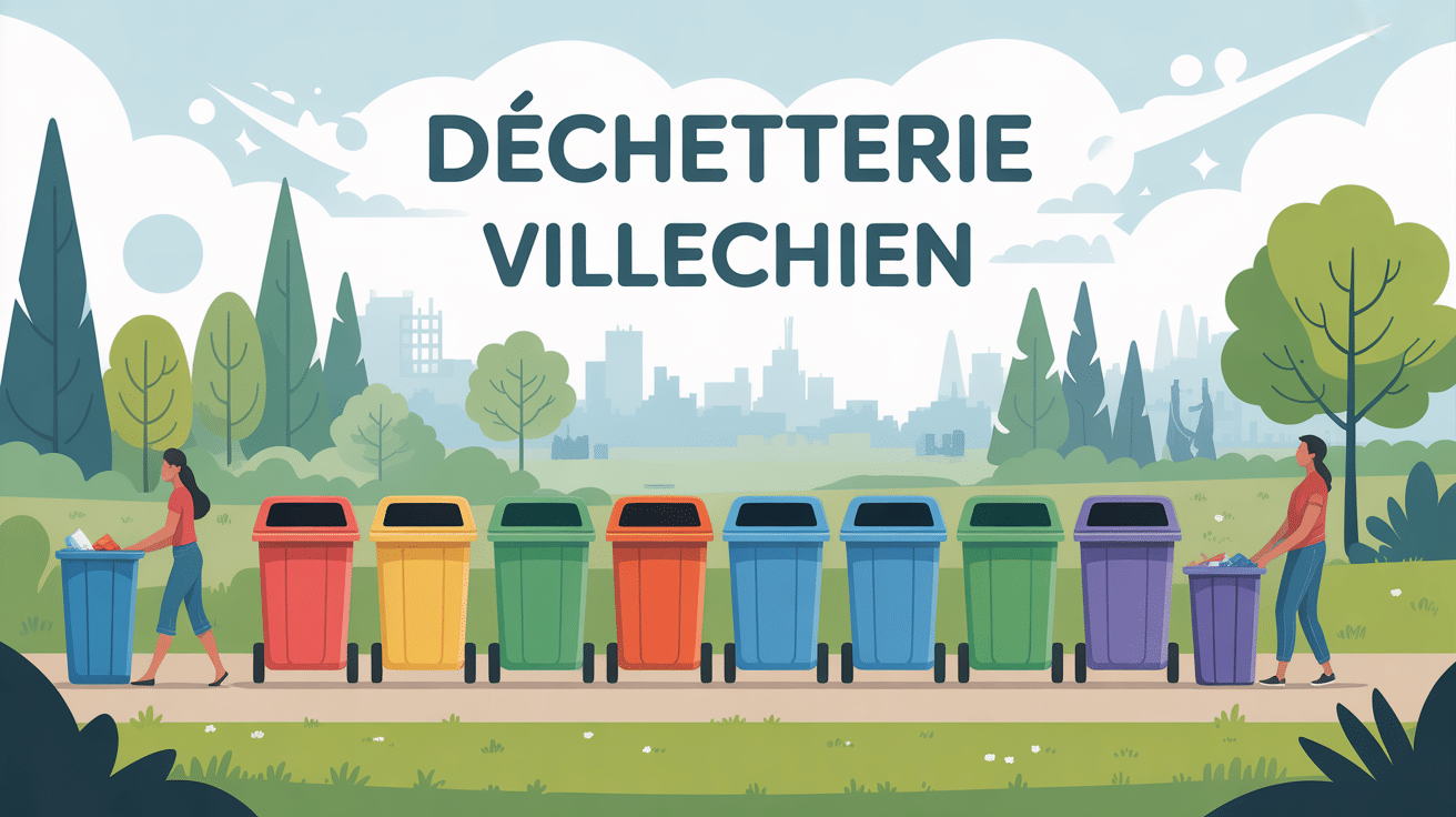 Vue globale déchetterie Villechien propre