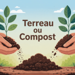 différence entre terreau et compost illustration centrale